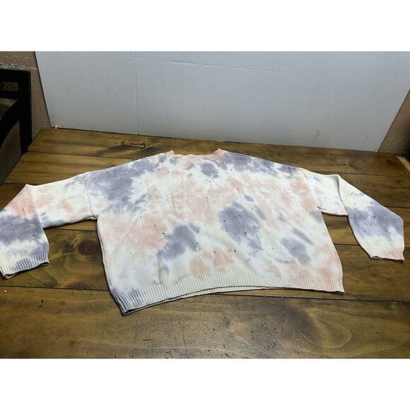 Gilded Intent Tie Dye Holes Ripped Sweater Women's Size Small Grunge Boho Chic - Picture 10 of 11